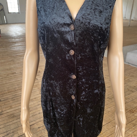 Vintage 1980s "Fairweather" Velvet Vest - Picture 2 of 8